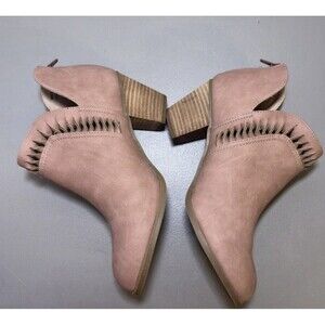 Dolce Vita Women’s Charm Pink Suede Ankle Booties Size 9.5 NWOB